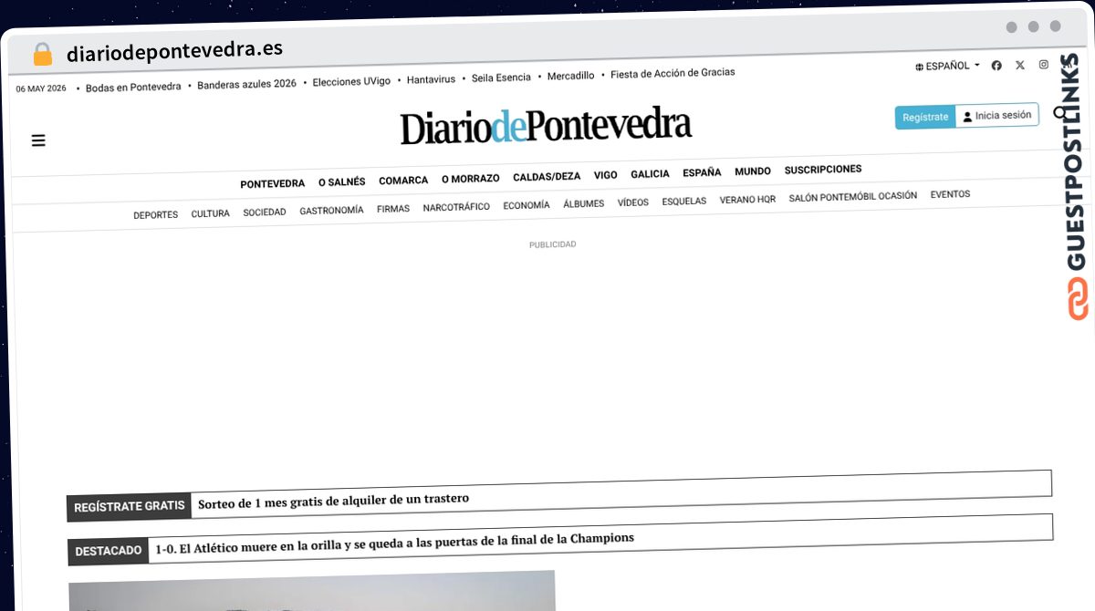 Publish Guest Post on diariodepontevedra.es