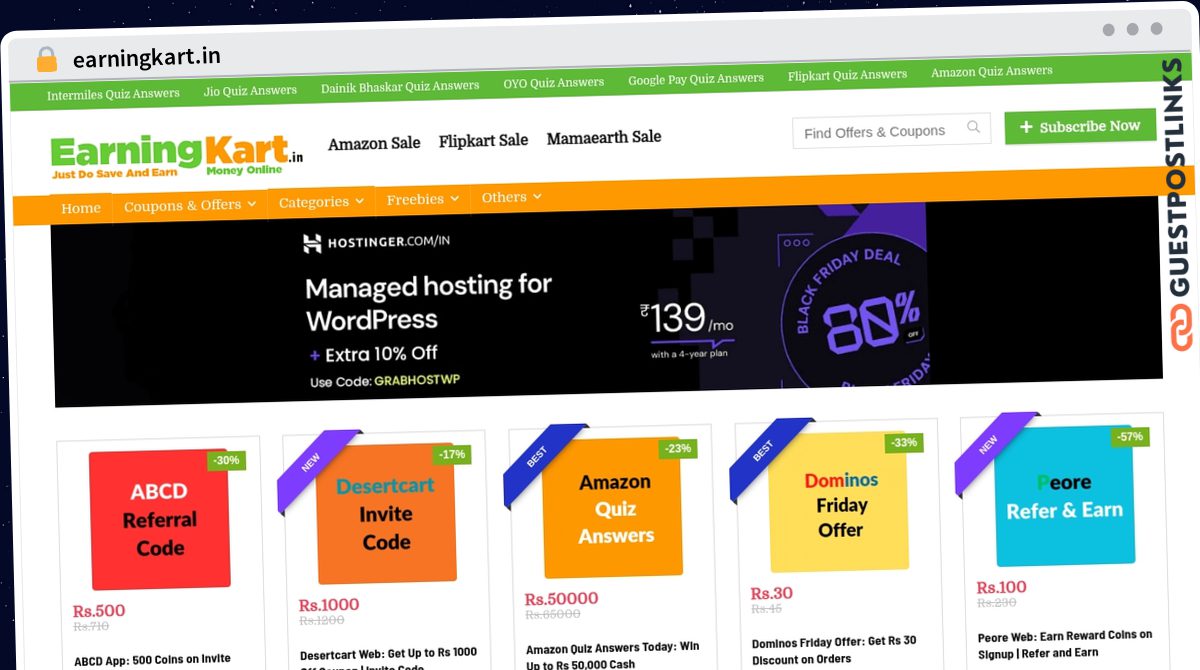 Publish Guest Post on earningkart.in