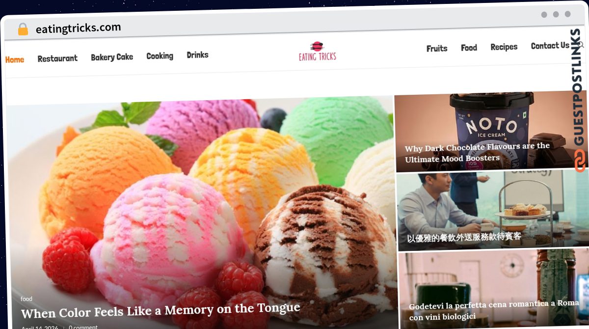 Publish Guest Post on eatingtricks.com