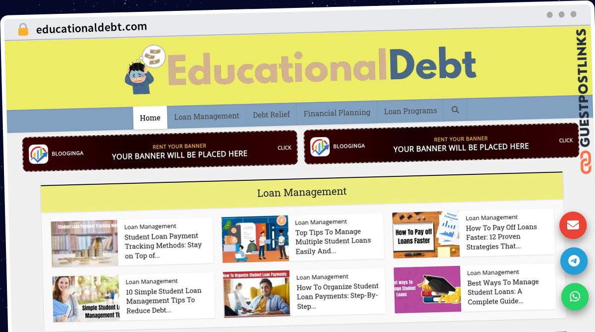 Publish Guest Post on educationaldebt.com