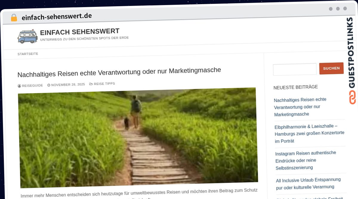 Publish Guest Post on einfach-sehenswert.de