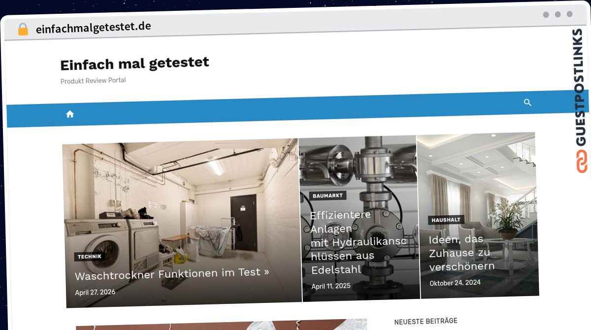 Publish Guest Post on einfachmalgetestet.de