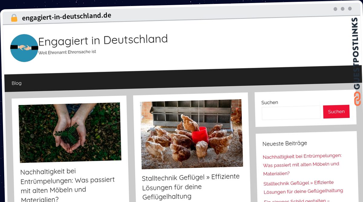 Publish Guest Post on engagiert-in-deutschland.de