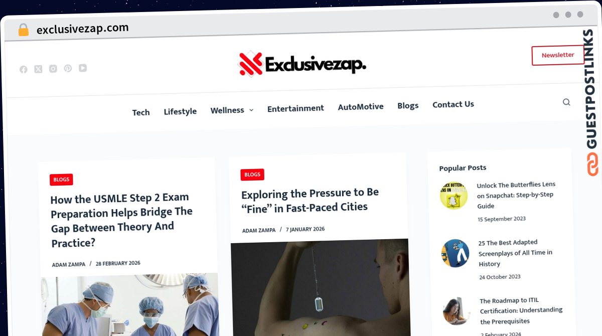 Publish Guest Post on exclusivezap.com