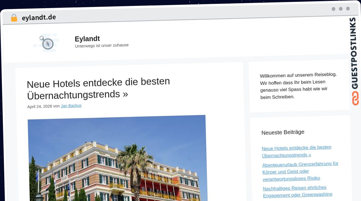 Publish Guest Post on eylandt.de