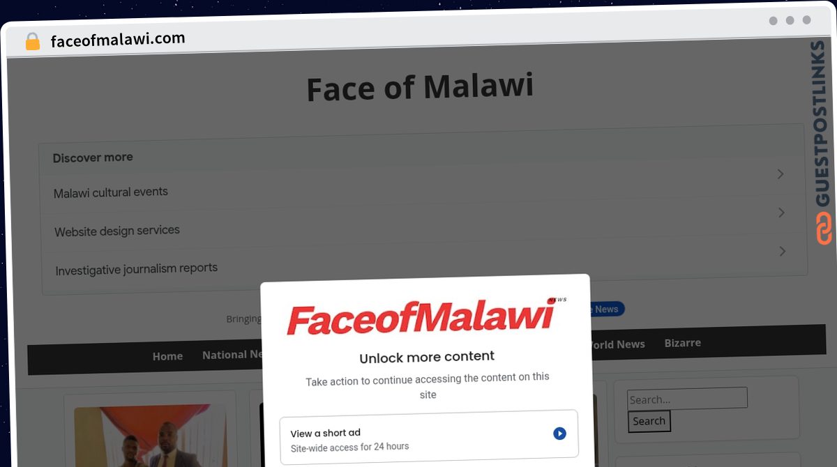 Publish Guest Post on faceofmalawi.com