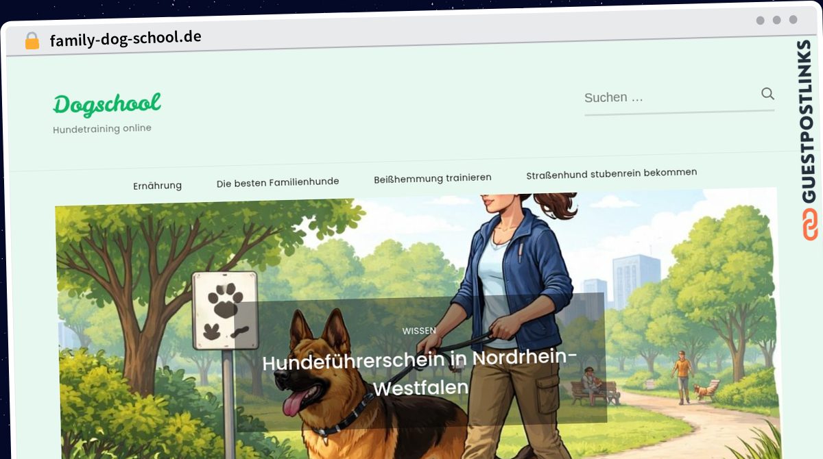Publish Guest Post on family-dog-school.de