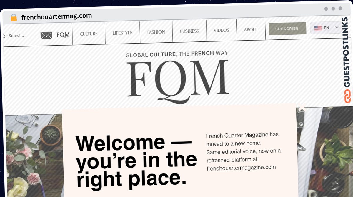 Publish Guest Post on frenchquartermag.com