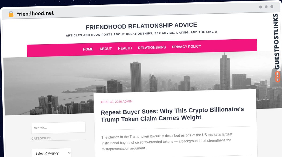 Publish Guest Post on friendhood.net