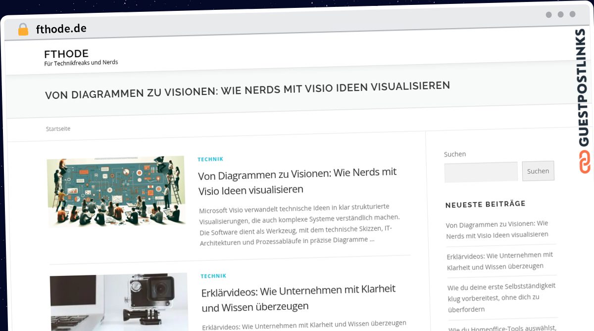 Publish Guest Post on fthode.de