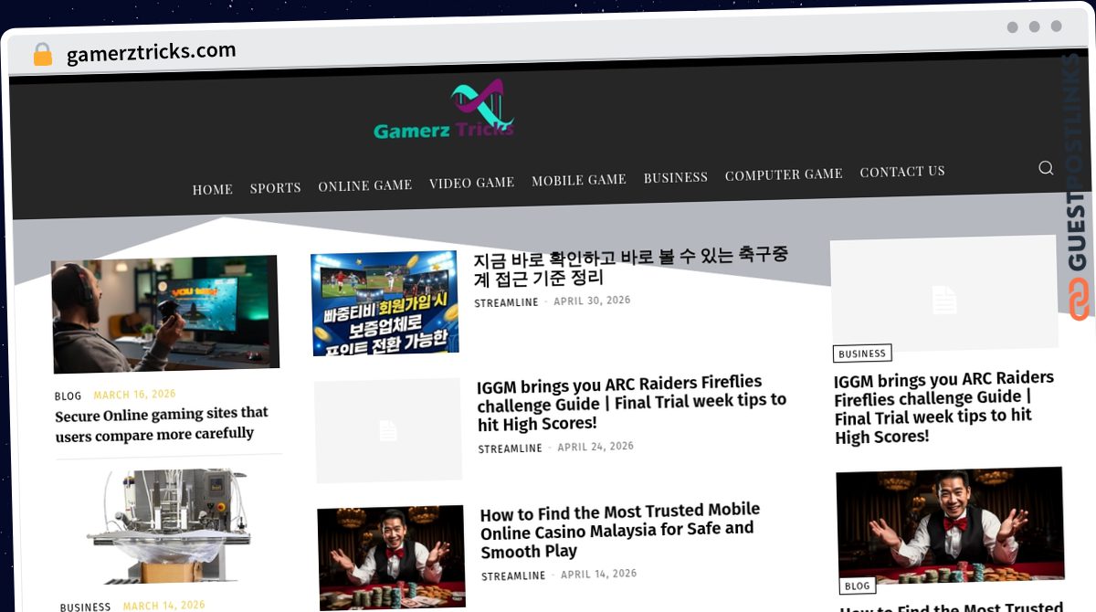 Publish Guest Post on gamerztricks.com