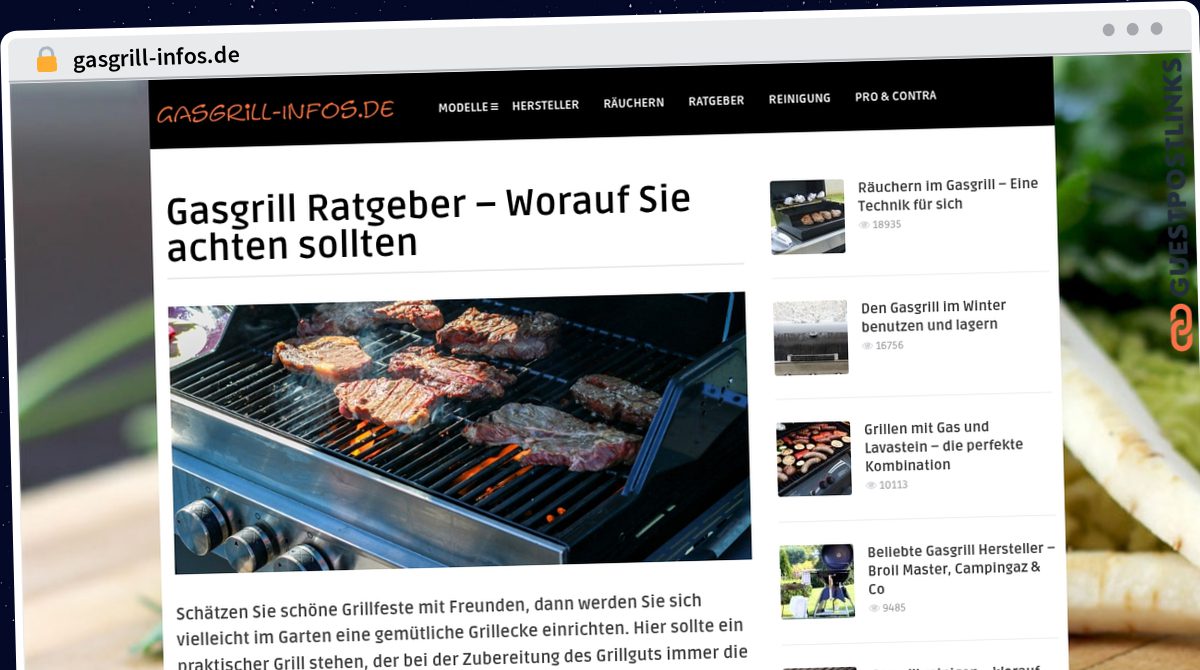 Publish Guest Post on gasgrill-infos.de