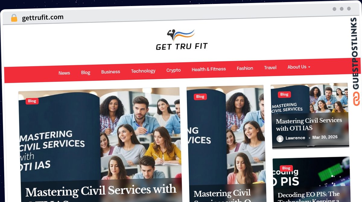 Publish Guest Post on gettrufit.com