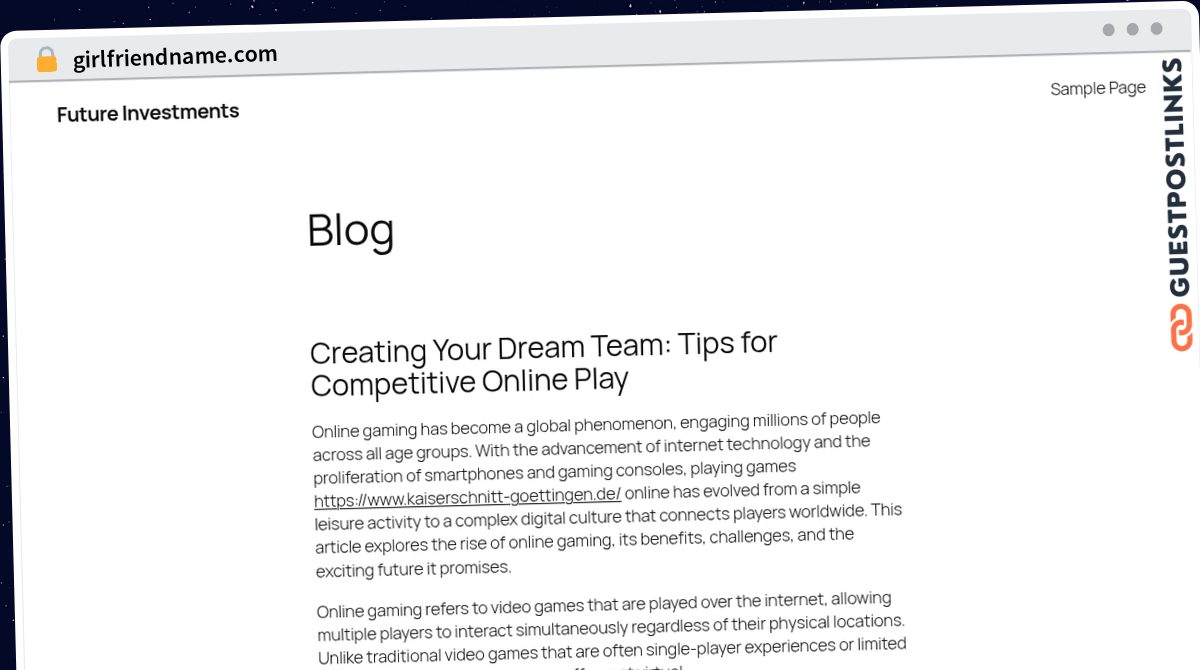 Publish Guest Post on girlfriendname.com