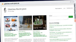 Publish Guest Post on gleiches-recht-jetzt.de