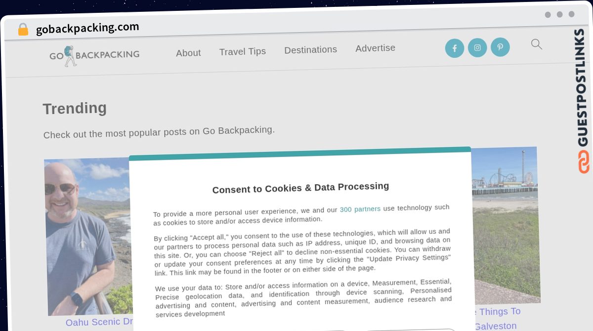 Publish Guest Post on gobackpacking.com