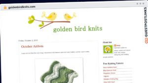 Publish Guest Post on goldenbirdknits.com