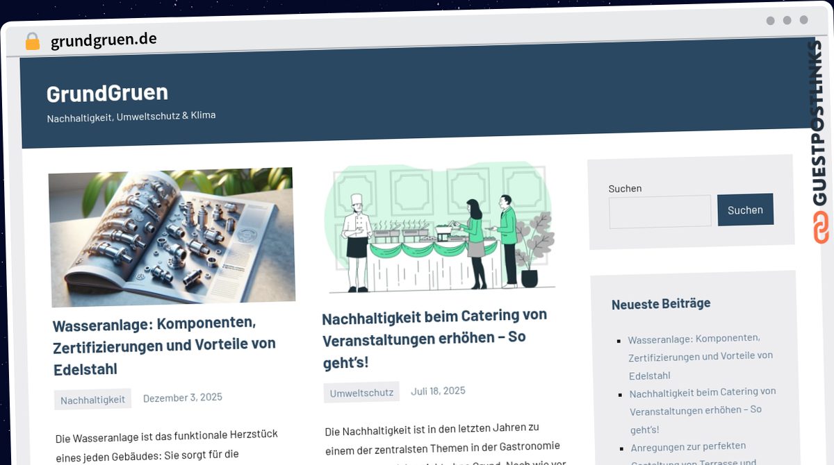Publish Guest Post on grundgruen.de