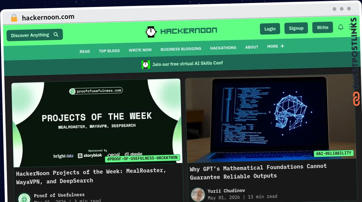 Publish Guest Post on hackernoon.com