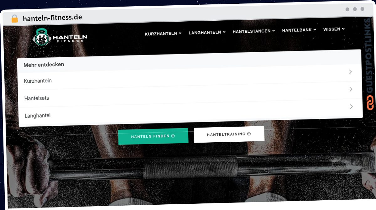 Publish Guest Post on hanteln-fitness.de