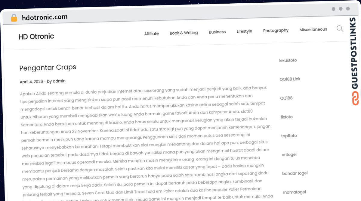 Publish Guest Post on hdotronic.com