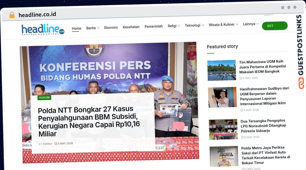 Publish Guest Post on headline.co.id