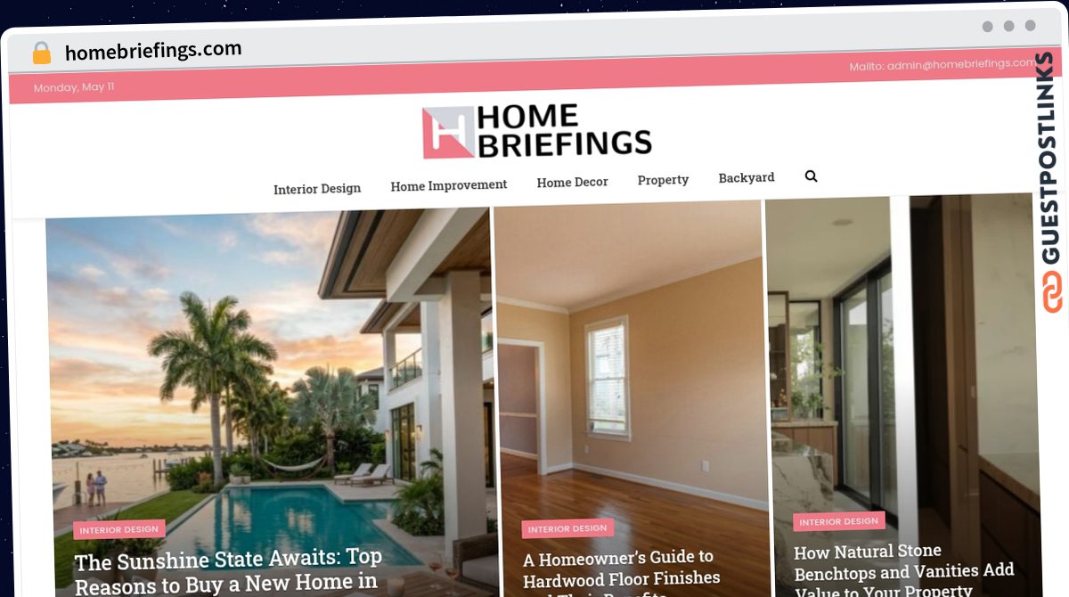 Publish Guest Post on homebriefings.com
