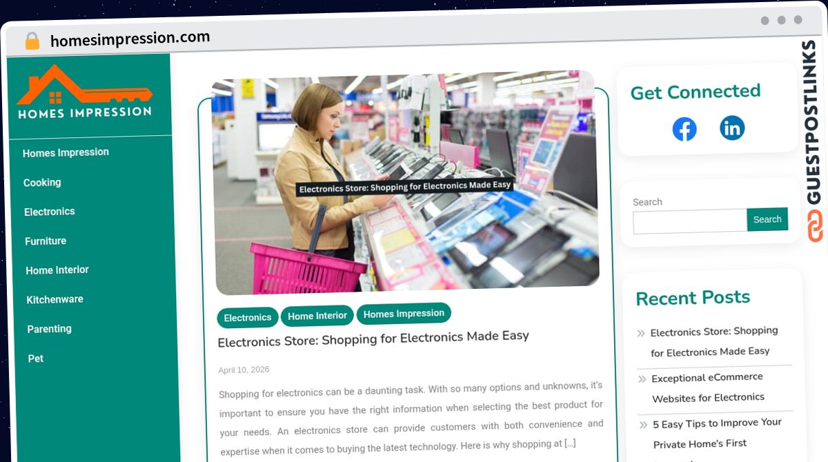 Publish Guest Post on homesimpression.com