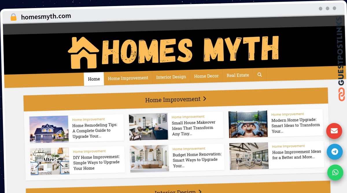 Publish Guest Post on homesmyth.com