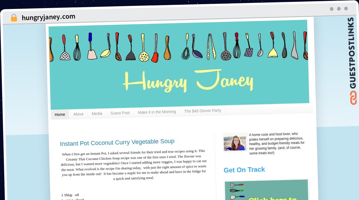 Publish Guest Post on hungryjaney.com