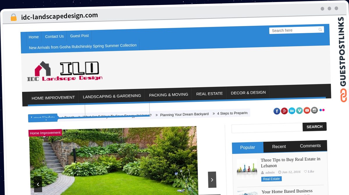Publish Guest Post on idc-landscapedesign.com
