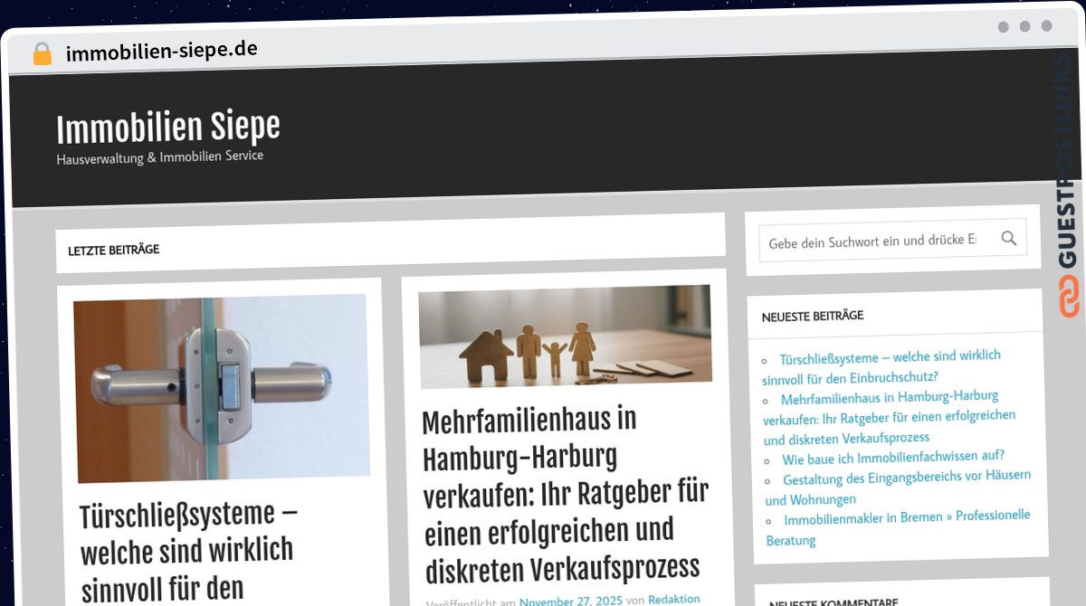 Publish Guest Post on immobilien-siepe.de