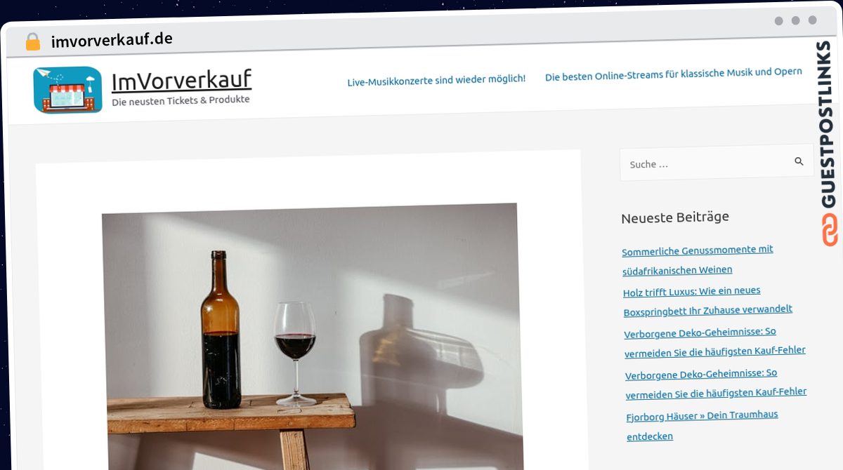 Publish Guest Post on imvorverkauf.de
