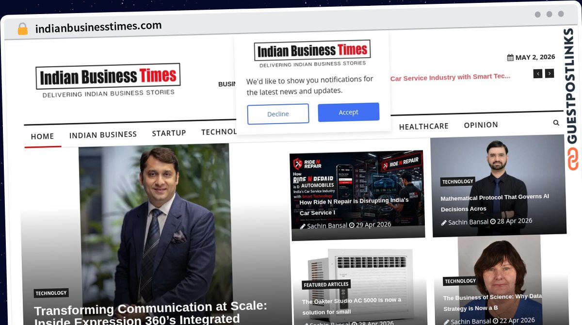 Publish Guest Post on indianbusinesstimes.com