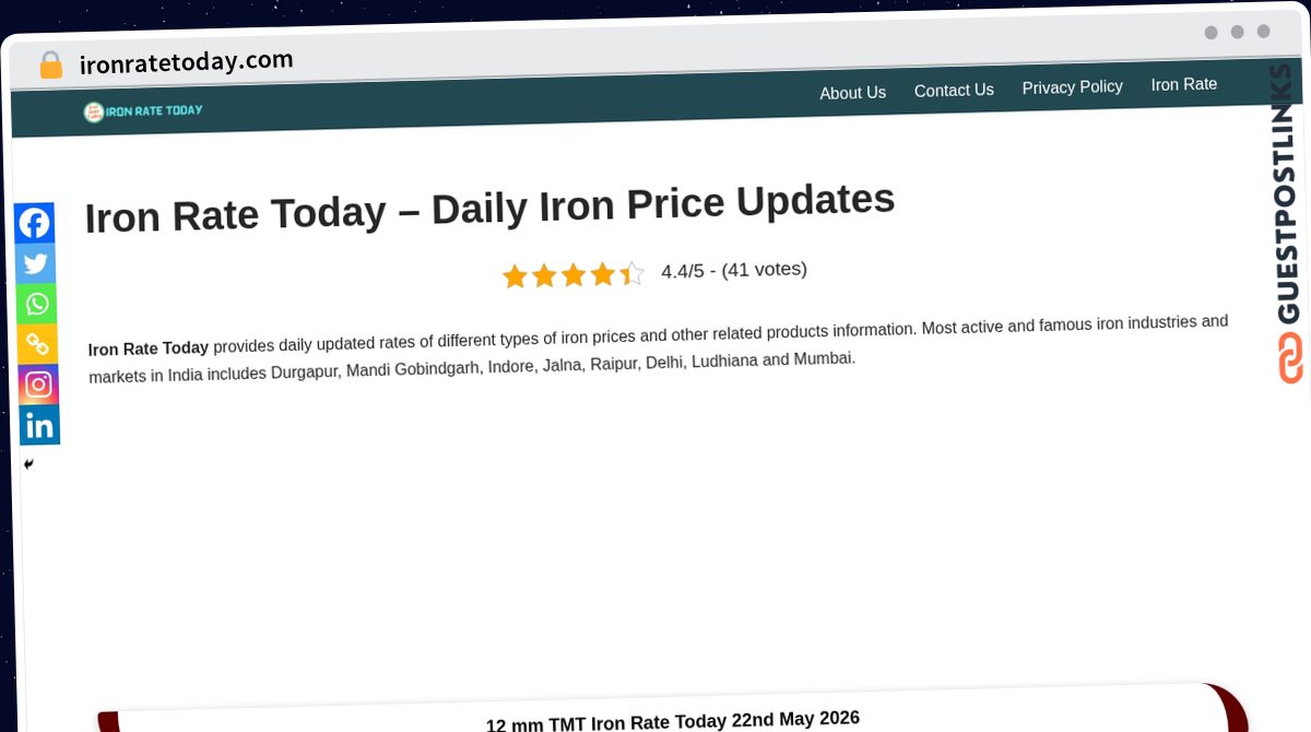 Publish Guest Post on ironratetoday.com
