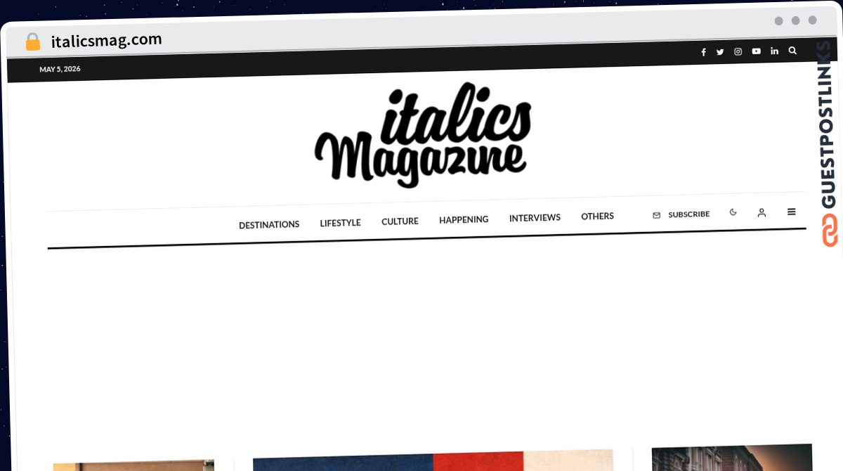 Publish Guest Post on italicsmag.com