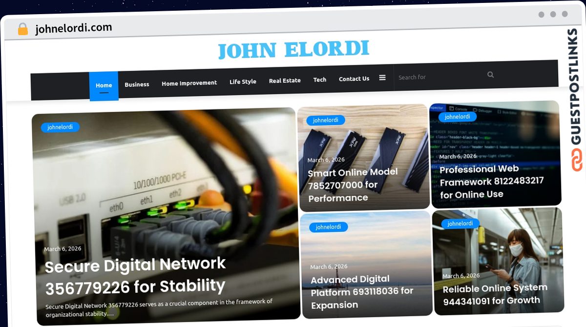 Publish Guest Post on johnelordi.com