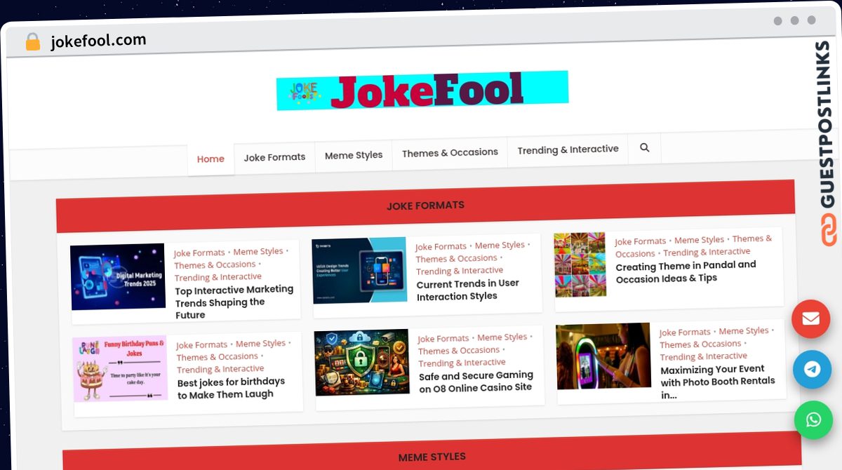 Publish Guest Post on jokefool.com
