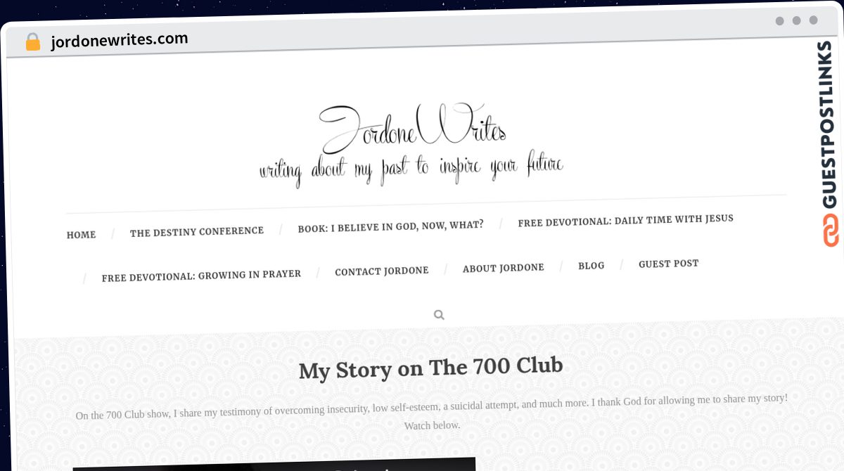 Publish Guest Post on jordonewrites.com