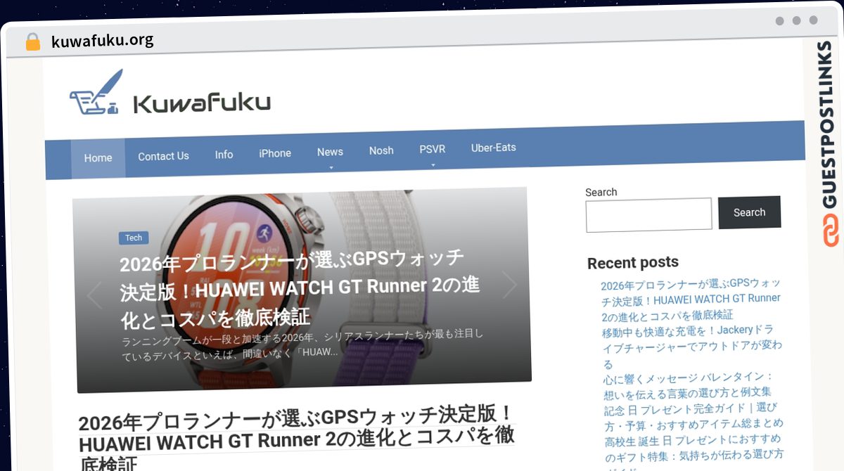 Publish Guest Post on kuwafuku.org