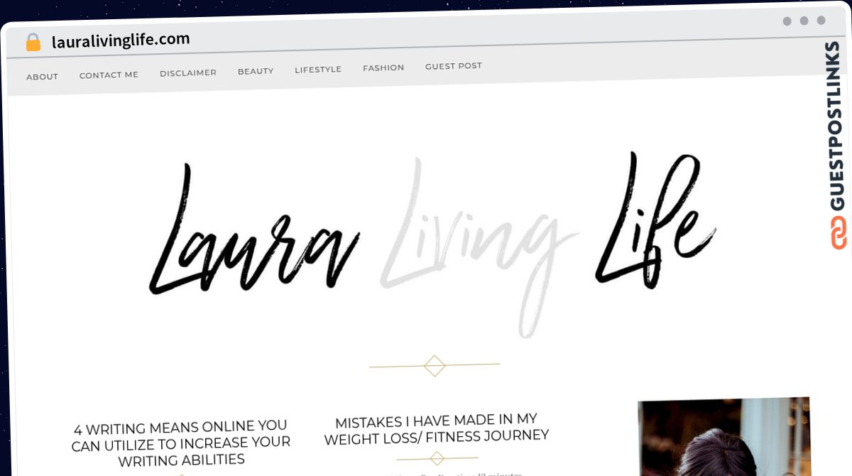 Publish Guest Post on lauralivinglife.com