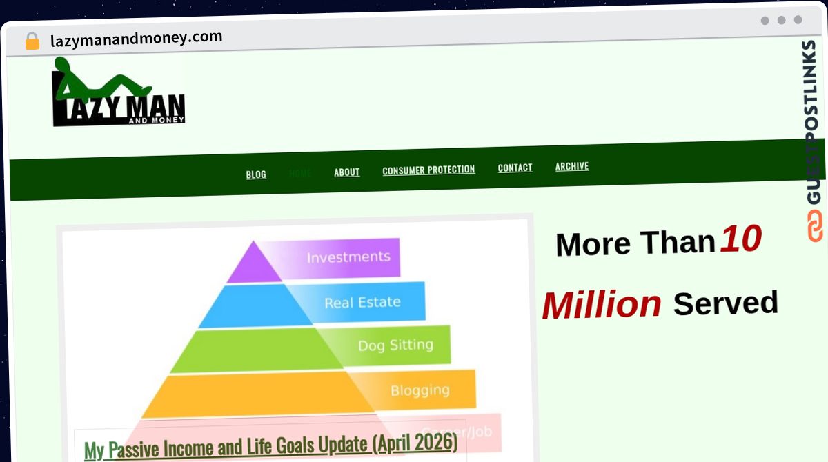 Publish Guest Post on lazymanandmoney.com