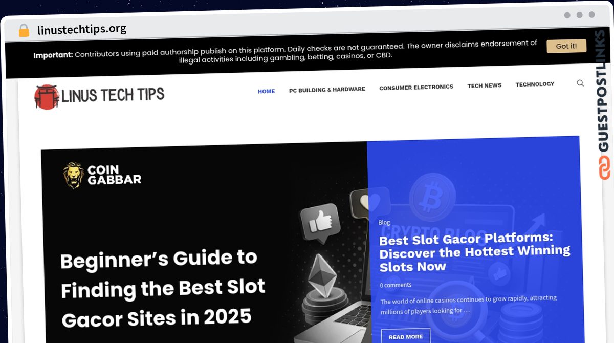 Publish Guest Post on linustechtips.org
