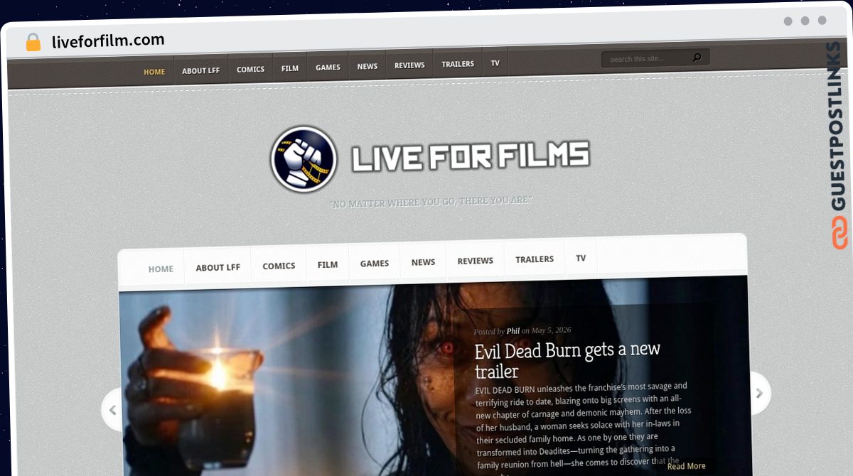 Publish Guest Post on liveforfilm.com