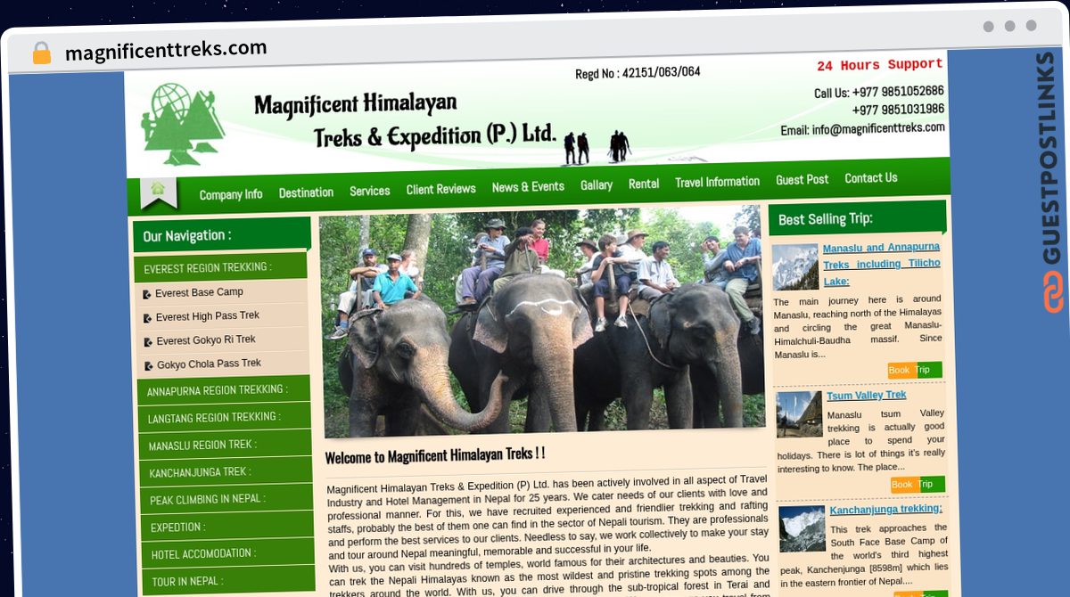 Publish Guest Post on magnificenttreks.com
