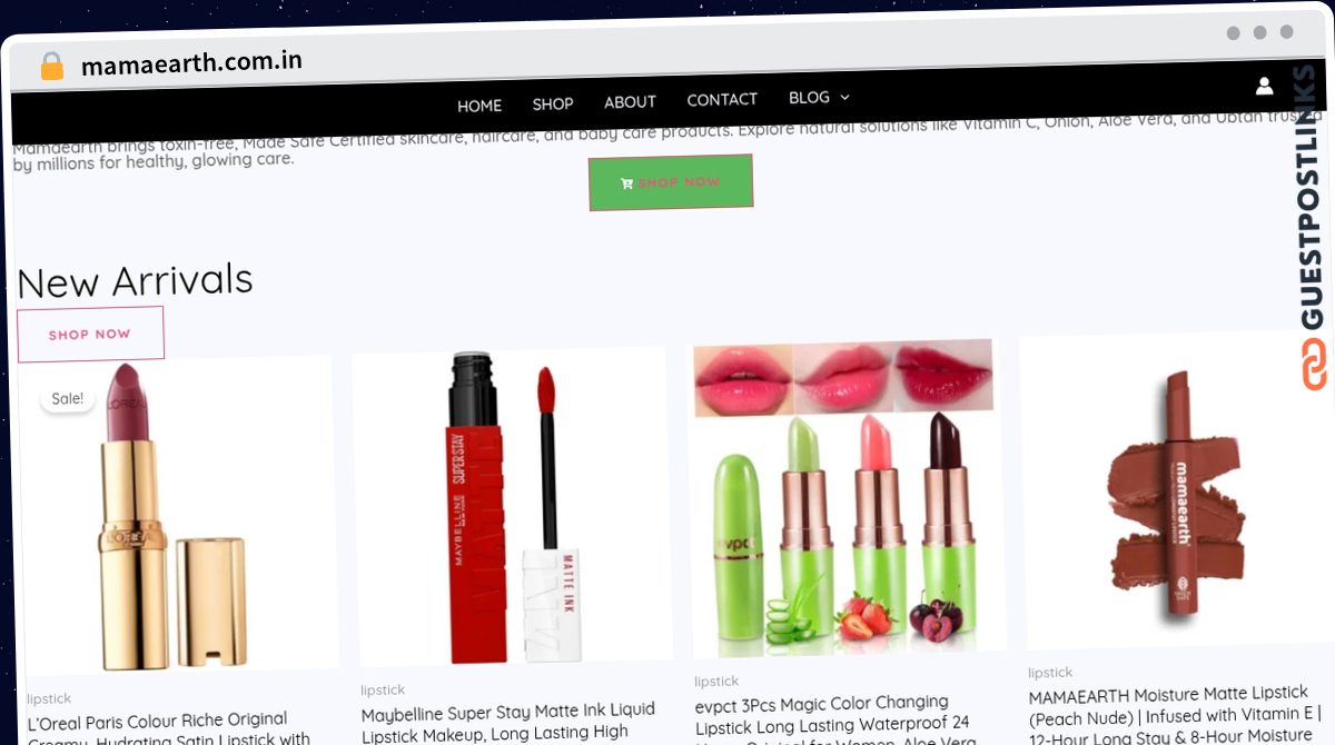 Publish Guest Post on mamaearth.com.in