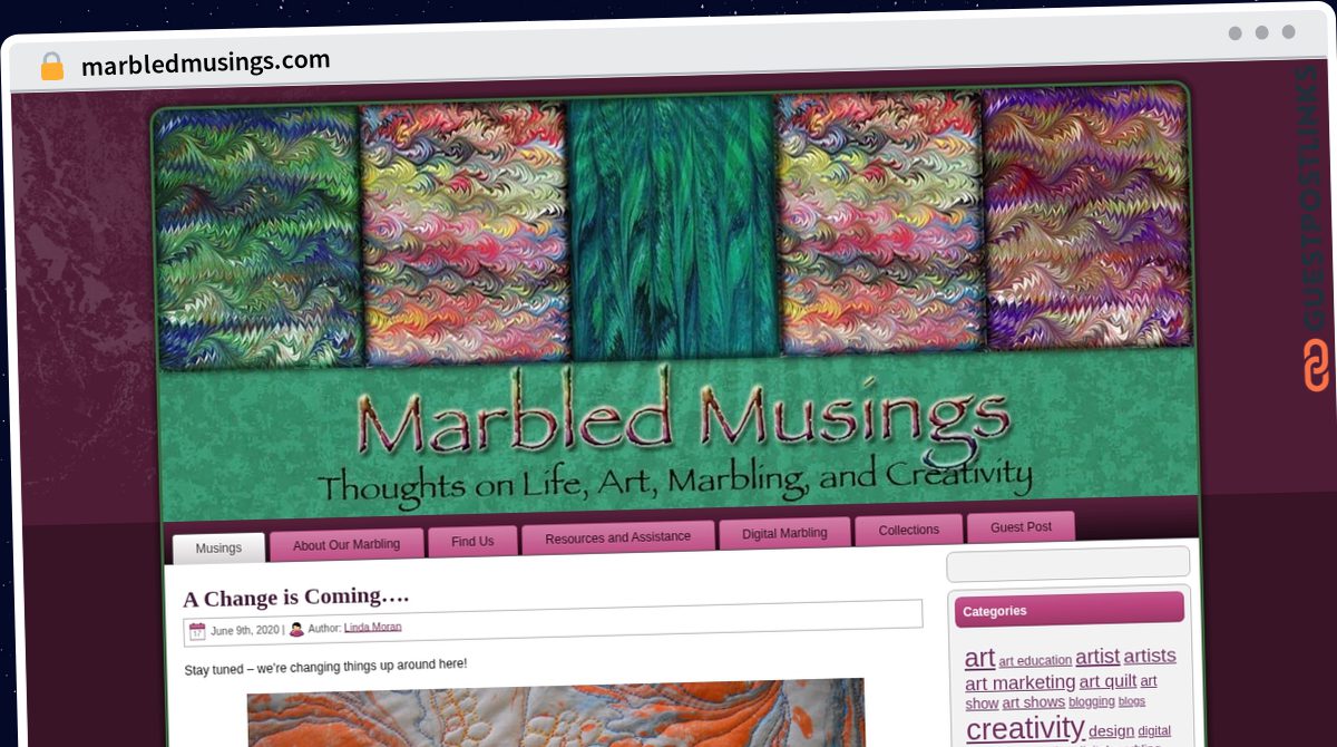 Publish Guest Post on marbledmusings.com