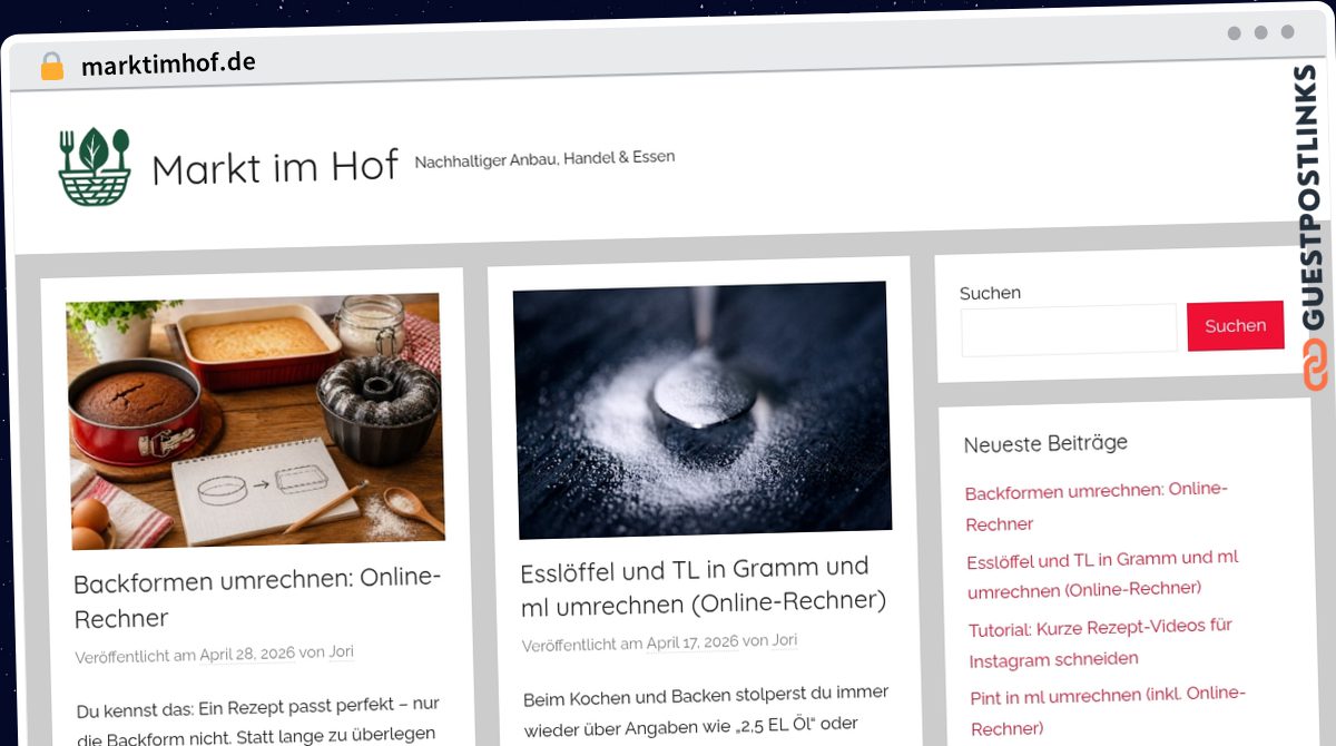 Publish Guest Post on marktimhof.de
