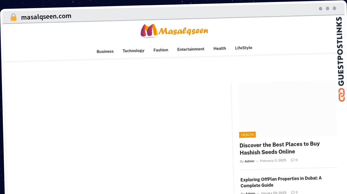 Publish Guest Post on masalqseen.com