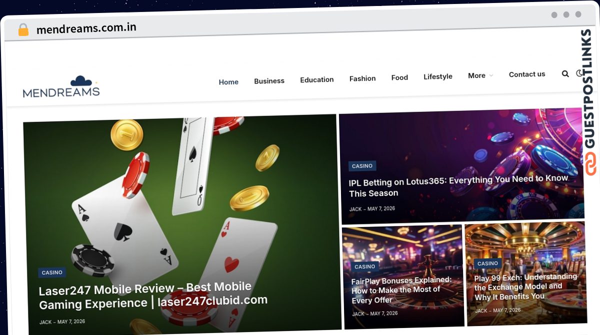Publish Guest Post on mendreams.com.in